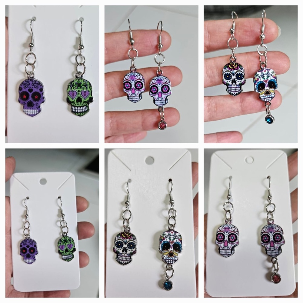 Handmade Skull candy earrings! 💗💀(1)